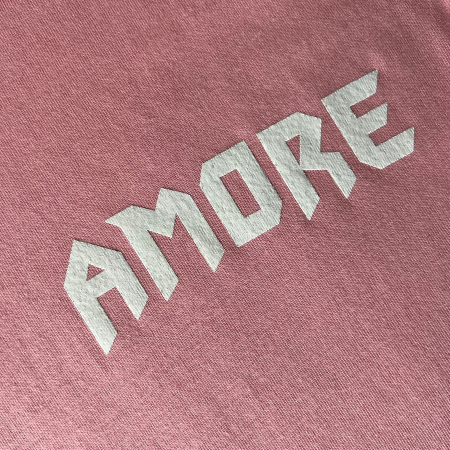 AMORE Shirt rosa/weiß