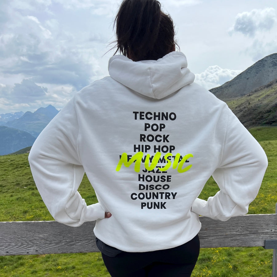 MUSIC Hoodie weiß