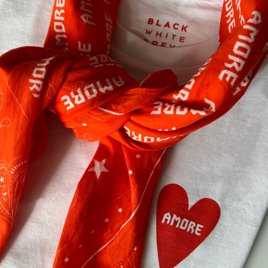 LENIKA X BWG AMORE Paisley Tuch rot