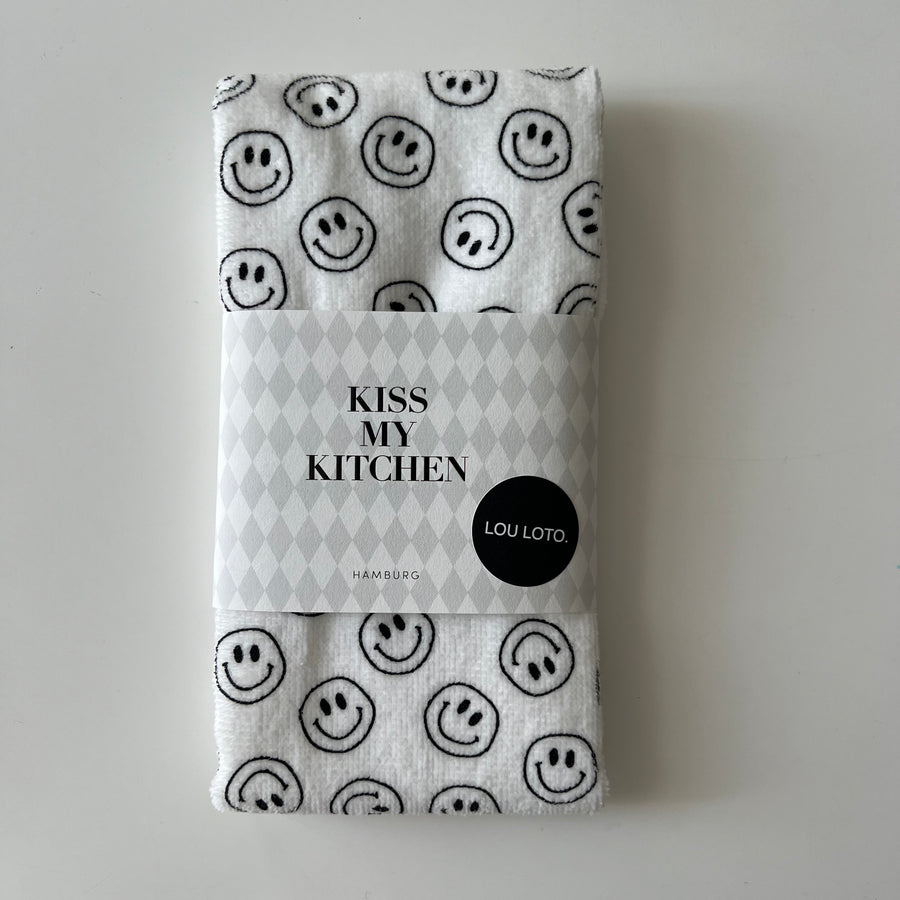 Küchen Handtuch Soft Cotton Smiley KISS MY KITCHEN