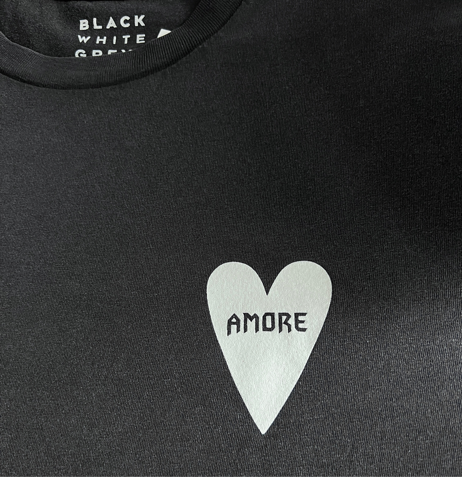 AMORE Herz Shirt vintage black