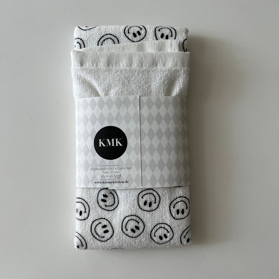 Küchen Handtuch Soft Cotton Smiley KISS MY KITCHEN – Black White Grey Shop