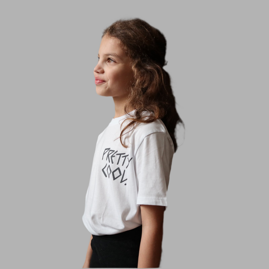 PRETTY COOL Kinder Shirt weiß