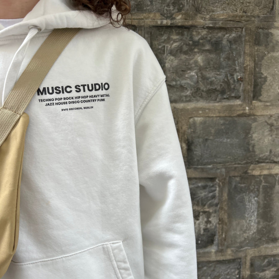 MUSIC Hoodie weiß