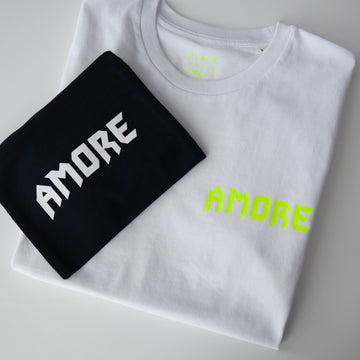 AMORE Shirt weiß/neon